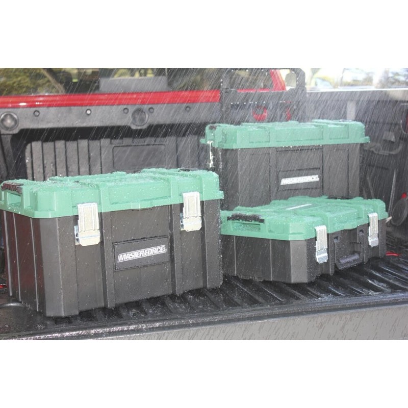 Masterforce 21" Polypropylene Interlocking Suitcase Tool Box IP65 Waterproof Garage