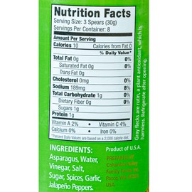 Foster's Hot Pickled Asparagus Spears in a Jar, Spicy Variety Pack, Jalapeño and Red Pepper, 16oz, 2 Pack, Traditional Pickled Vegetables Recipe over 40 years, Gluten Free, Fat and Preservative Free