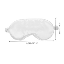 NOLITOY 1Pc Silk Sleeping Eye Mask Comfortable Breathable Blindfold for Travel Home Use Light Blocking Shading Eyepatch for Men and Women White