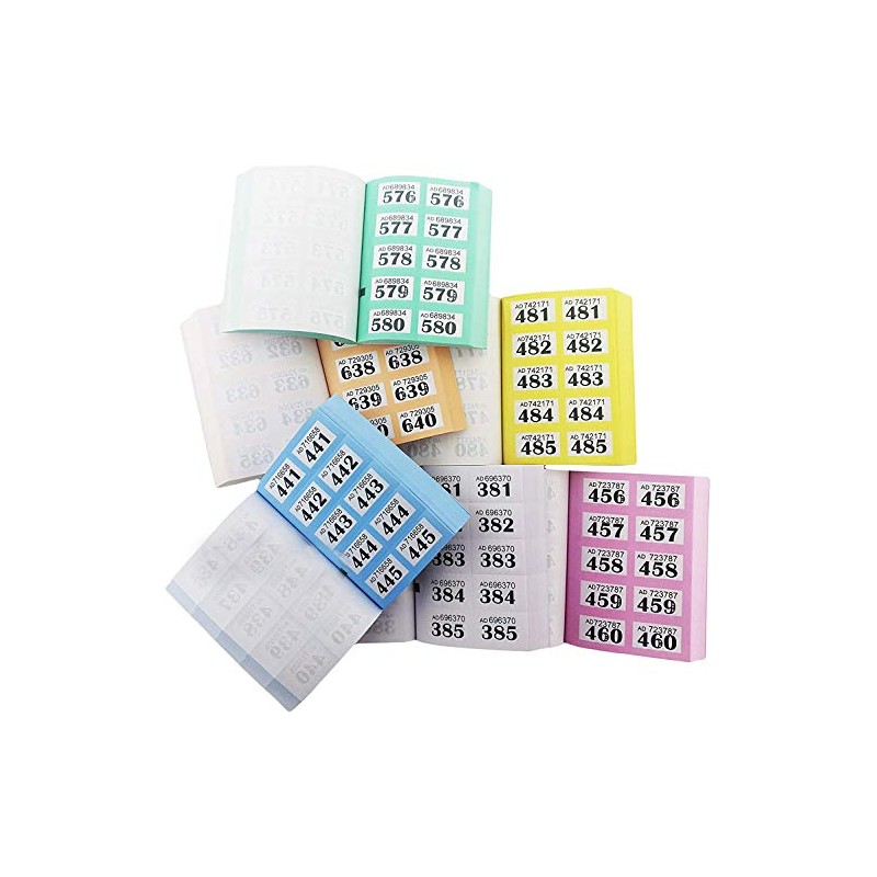 1000 Cloakroom Draw Raffle Tombola Numbered Tickets Book Fetes School