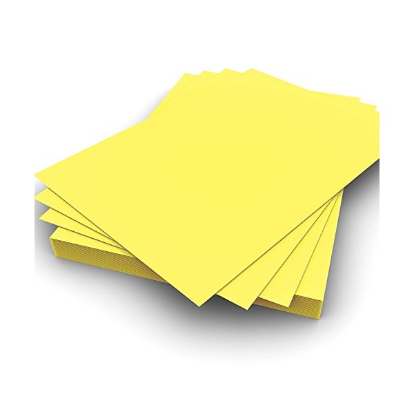 Party Decor A4 100gsm Plain Yellow smooth paper Pack of 3000 Perfect for Printing on and general office use