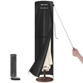 SIMPHAUS Protective Cover Parasol 4 m Parasol Cover for Parasol Cover for Parasol up to 400 cm Diameter Protective Cover for Cantilever Parasol Cover Double Parasol Anti UV Oxford Fabric 280 x 70 / 70