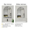 Arched Bathroom Mirror, 24X40 inch Arched Frameless Mirror, Arch Wall