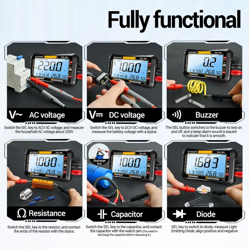 DollaTek 3 in 1 Smart Multimeter Perpetual Calendar Temperature Hygrometer