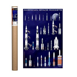 EuroGraphics American Space Rockets Poster, 36 x 24 inch