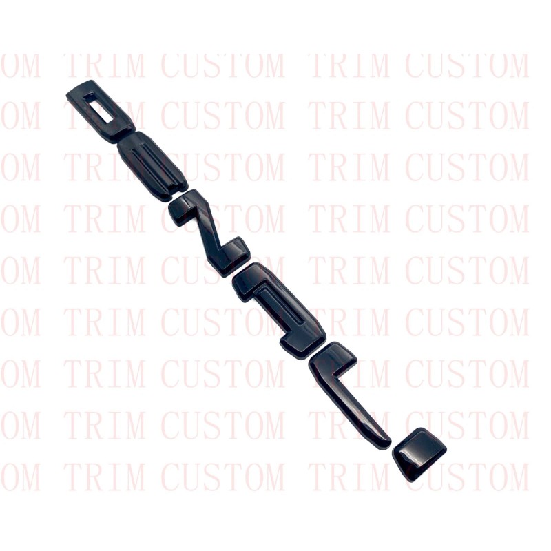 4TO TRIM Gloss Black Overlay Emblems Letters Fit 2021-2022 GMC