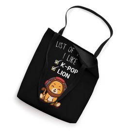Cute Kawaii Lion List Of Things I Like K-pop Lover Tote Bag