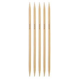 sourcing map 5Pcs Bamboo Knitting Needles Double Pointed Size US 10(6mm) Carbonized 7.9 Inch(20cm) Straight for Handmade Creative DIY Knitting Craft Yarn