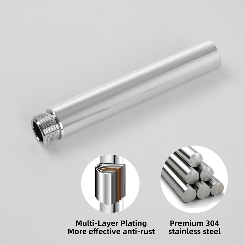 KAPHOME Shower Head Extension Arm,5 inch 304 Stainless Steel Shower