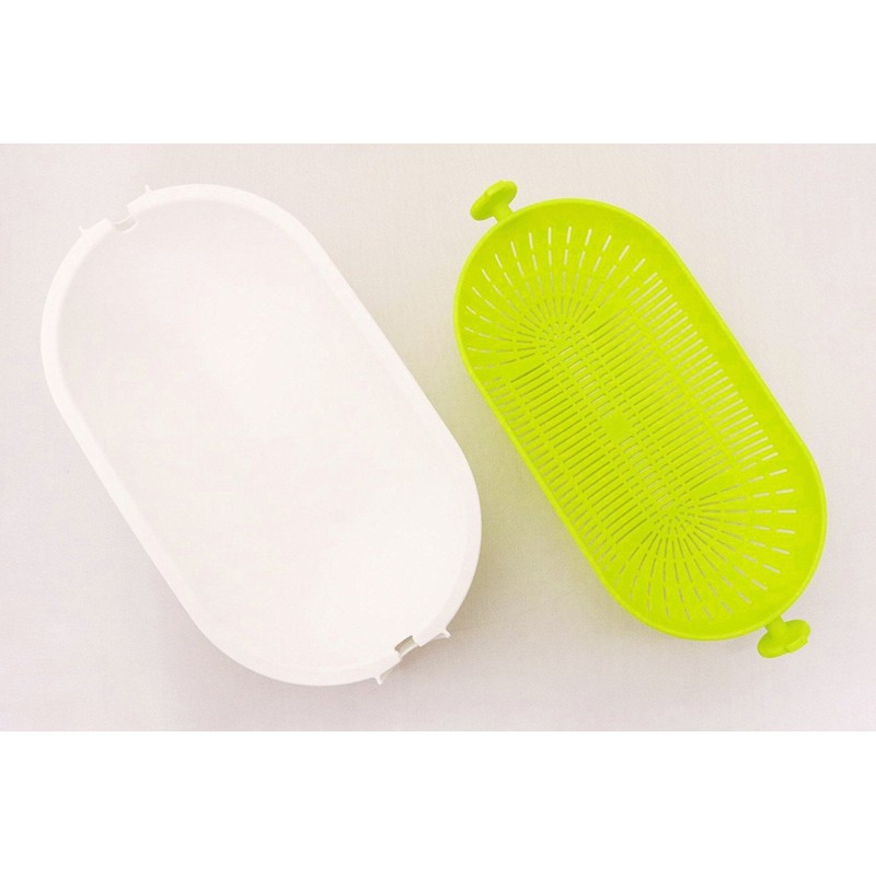 Kokubo Strainer Spin Wheel Colander Oval Grey KK-313