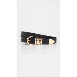 Good American Women's Gold Rings Belt, Black001, XXS-XS