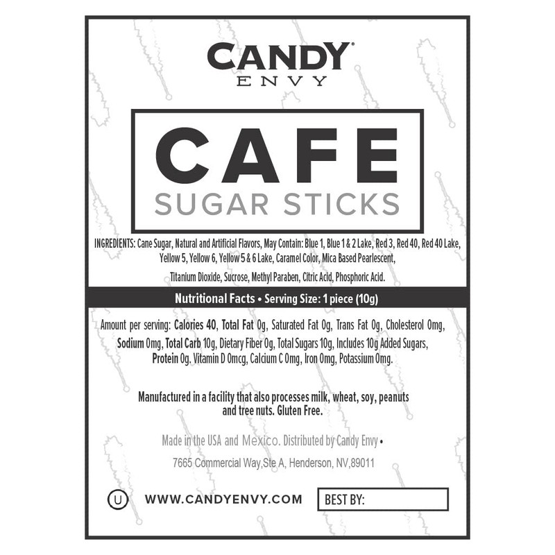 Candy Envy - 18 ct Yellow Cafe Sugar Sticks Rock