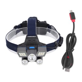 Rechargeable Headlamp 9 Levels L2 Bead Long Range Headlight Outdoor Work Light IPX4 Waterproof