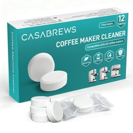 CASABREWS Coffee Maker Cleaner Descaler, 1 Pack Universal Coffee Machine Cleaning Tablets Compatible with Keurig, Ninja, Breville, Delonghi, Nespresso, Espresso Machine Descaling Solution, 12 Tablets
