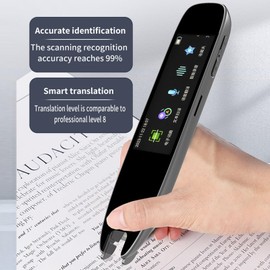 Dictionary Pen with Scanning, Dual Microphone Recorder for Intelligent Assistant 240 Dictionary HD Touch Screen with ABS Shell