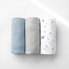 Konssy 3 Pack Muslin Swaddle Blankets for Unisex, Newborn Receiving