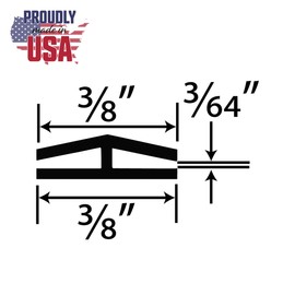 Outwater Plastic H Channel Fits Material 1/16 Inch Thick White Rigid PVC Divider Moulding 46 Inch Length (Pack of 2)