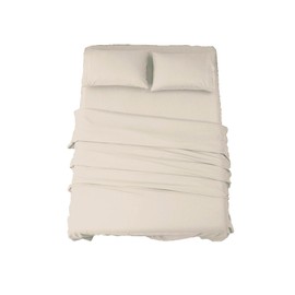 HOME&LOVE Sheets Set,Breathable & Cooling Sheets-Hotel Luxury Bed Sheet-Extra Soft-Deep Pockets-4 Piece Set-Wrinkle Free-Comfy (Cream, California King)