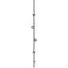 Peppermint Products Loop Rope Hanging Height-Adjustable Rope Coat Rack Black