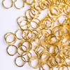 redchocol8® Set of 100, 10mm Gold Small Round Split Rings