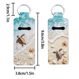 FREEBLOSS 2Pcs Chapstick Holder Keychain Beach Lip Balm Keychain Holder Chap Stick Holder with Clip Chapstick Key Chain Holder Lip Balm Sleeve Pouch Lipstick Lip Gloss Holder for Women Summer