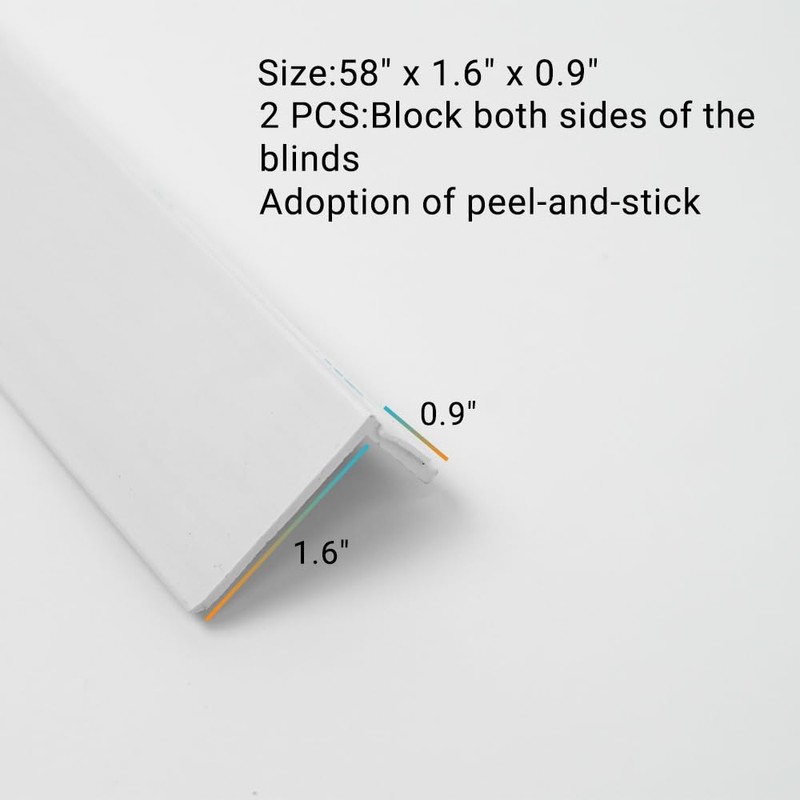 Blindify Light Blockers Blackout Side Tracks, PVC Blackout Side Strips