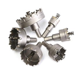 HSS Hole Saw Set, 4EVERHOPE 6 Pcs/Set Tooth Cutter Drill Bit Carbide Tip TCT Core Metalworking Cutter Tool Hole Opener, 22-65mm