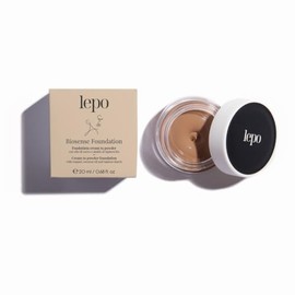 LEPO Foundation Cream to Powder BioSense No. 03 Hazelnut, with Coconut Oil and Organic Tapioca Starch, Smooth and Moisturising Skin All Day