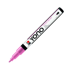 Marabu 12400101033 Yono Marker, Pink 033, Versatile Acrylic Pen with Fine Japanese Bullet Tip 0.5 - 1.5 mm, Water-based, Lightfast and Waterproof, for Almost All Surfaces
