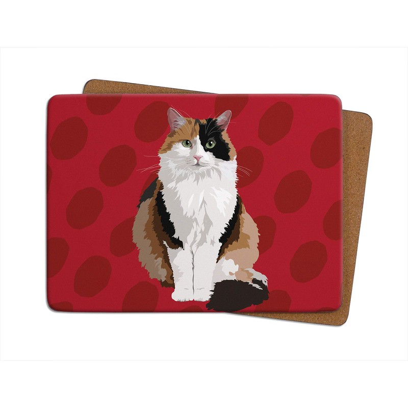 Tort Cat - Set of 4 Table Mats - Leslie