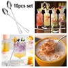 Long-Handled ice Tea Spoon,Long Cocktail Stir Spoon,Stainless Steel Coffee Spoons,Stirring