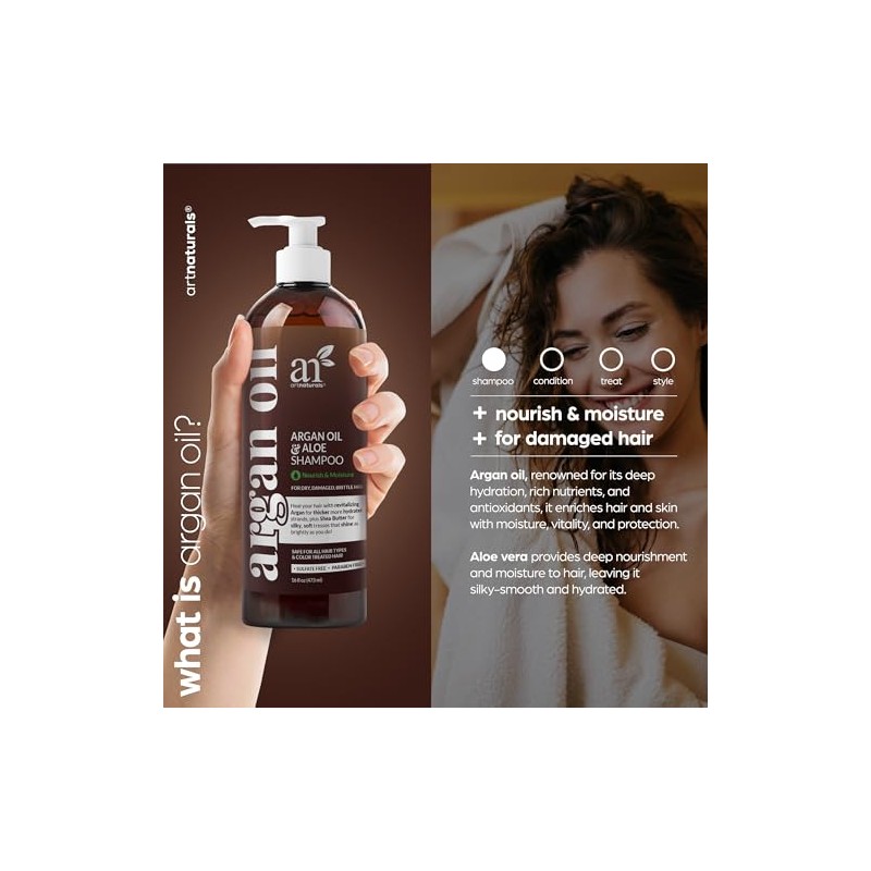 Artnaturals Argan Shampoo, 16 Ounce