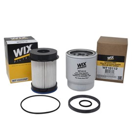 CFKIT WIX Filter Kit Compatible with Dodge Ram 6.7L Diesel Cummins Fuel Filter & Fuel/Water Separator Set Wix WF10112 & WF10255NP Compatible with 2013-2018 Models 2500/3500/4500/5500