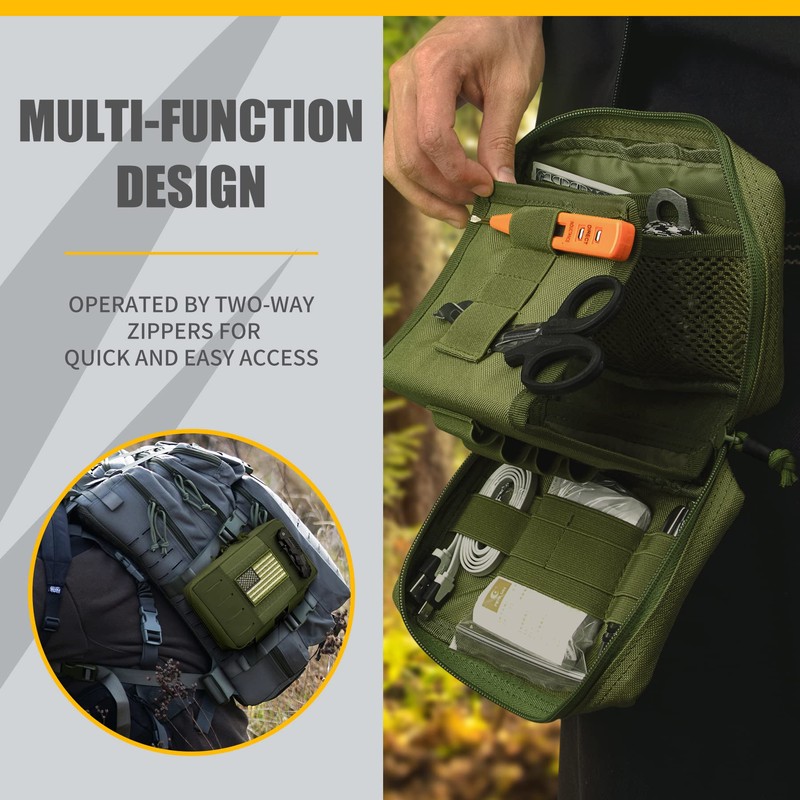 bvya Tactical EDC Utility Pouch, Molle Admin Pouch Horizontal Tool