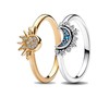 LKingel 1 Pair Celestial Sun and Moon Ring Set for