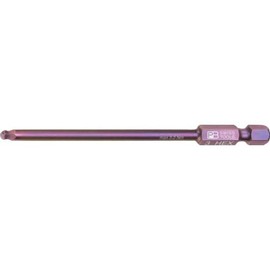PB SWISS TOOLS 1/4HEX E6 Series Long Bit with Ball Point for 0.1 inch (3 mm) Hex Hole E6L.212/3