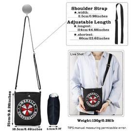 AKTAP Resident Graphic Crossbody Bag - Umbrella Corporation Movie Gifts for Games Lover (white, Umbrella CB-HT)