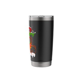 Xmas Tree Lighting Santa Hat Shrimp Fish Christmas Stainless Steel Insulated Tumbler