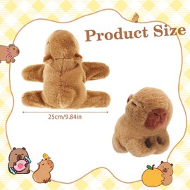 MisFun Capybara Snap Bracelet Children, Simulation Capybara Plush Toy, Capybara Cuddly Toy Snap Bracelet, Soft Plush Toy, Capybara Cuddly Toy, Gift for Children and Friends (A)