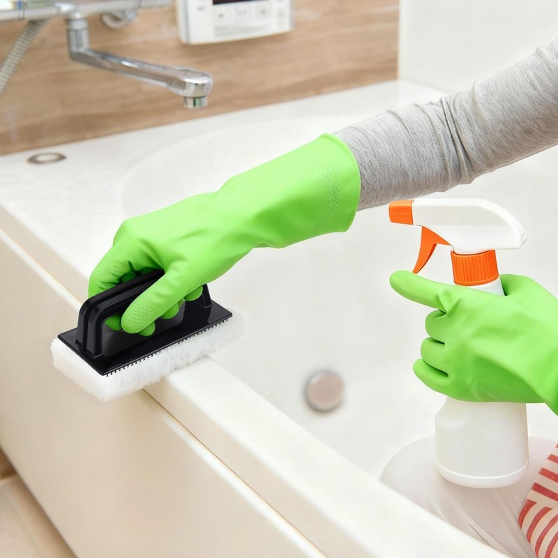 18 Pack Handled Bath Scrubber Set Bathtub Scouring Pad 15
