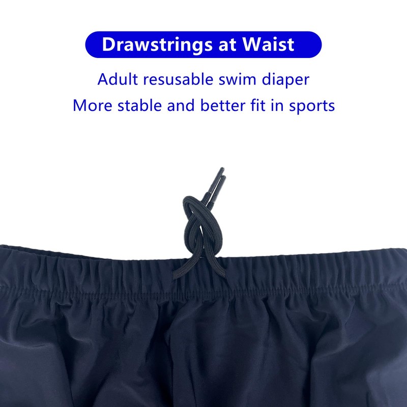 AQX Reusable Adult Swim Diapers Special Needs, Washable Cloth Diapers