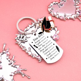Yaxkvapu 2026 Graduation Gift Class of 2026 Keychain Inspirational Graduation Gifts for Her Him Grad Gifts for College Senior Graduates Women High School Masters Degree Phd Gift