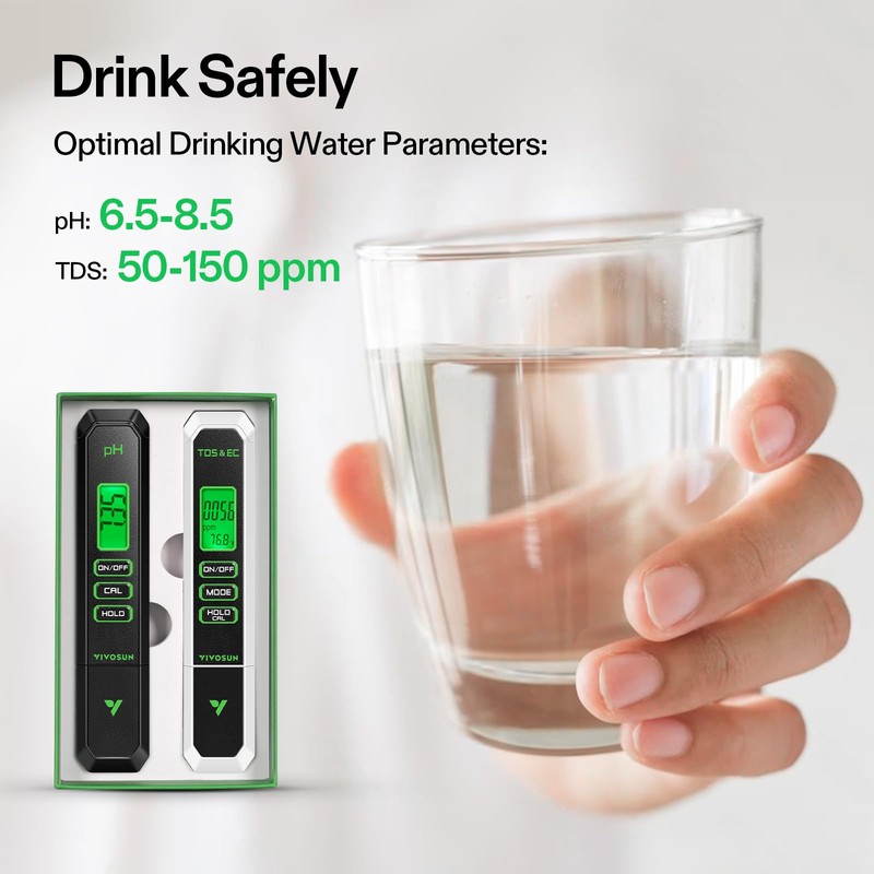 VIVOSUN Digital pH and TDS Meter Kits, 0.01pH High Accuracy
