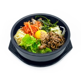 TULGIGS Korean Cooking Ceramic Bowls(7.6'') Dolsot with Trivet Sizzling Hot Pot for Bibimbap,Double Glazed Soup Dish Heat Resistant Stew Stone Basins