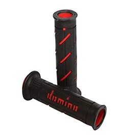 Domino handlebar grip Street type 126mm thermo-plastic rubber Black X Red A25041C4240