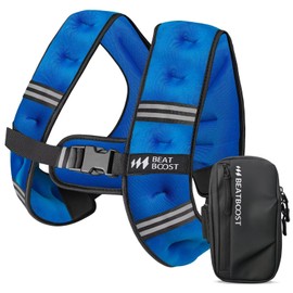 Weighted Vest Woman BeatBoost 5 lb Weight Vest with Ironsand for Walking Strength Training Running Workout Blue
