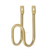 Wakisangyo Kabette J-Shaped Hook, Brass Color, Height 2.6 x Width