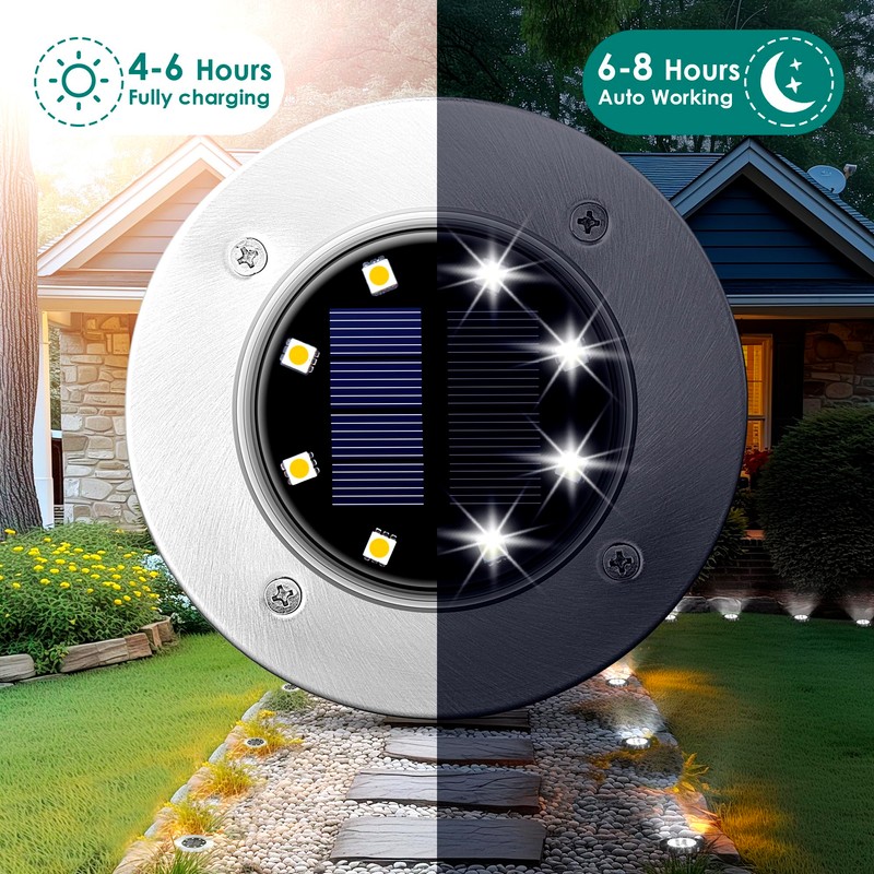 SOLPEX Solar Lights Outdoor Waterproof, 20 Pack Solar Ground Lights,