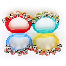 Educational Play/Ring Bell (Blue Red Green Yellow/Hand Bell 4 Colors Set) Bell Christmas/Children Educational Toys Musical Instruments