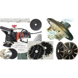 Roxx Tools Wet Polisher 3/8" Demi Bullnose Polishing Pad convex blade MARBLE stone granite